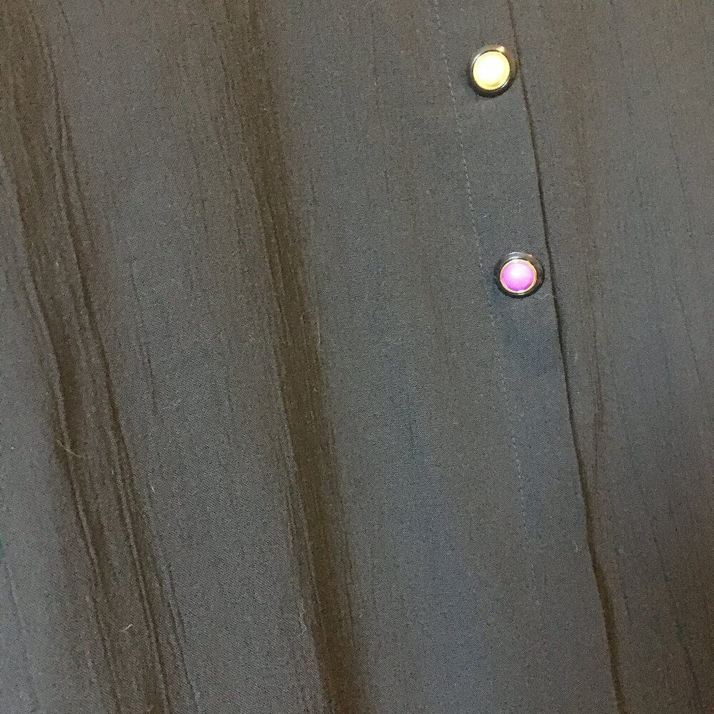 Best Connection Vintage 90s Rayon Sunset Button Tank XL Made in USA German - Picture 6 of 12